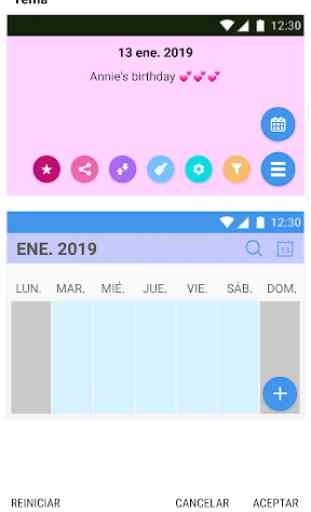 Calendario España 2019 y 2020. 3