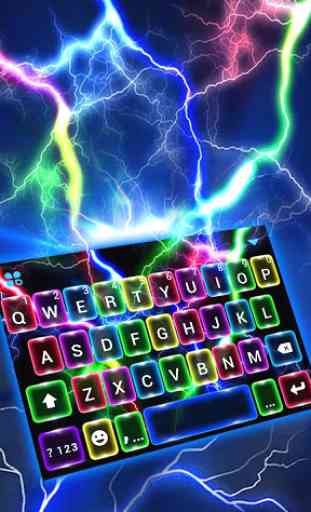 Color Flash Lightning Tema de teclado 1
