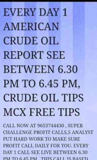 CRUDE OIL FREE COMMODITY INTRADAY LIVE TIPS 1