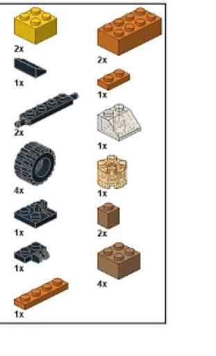 de instrucciones  excavadora para Lego 10698 1