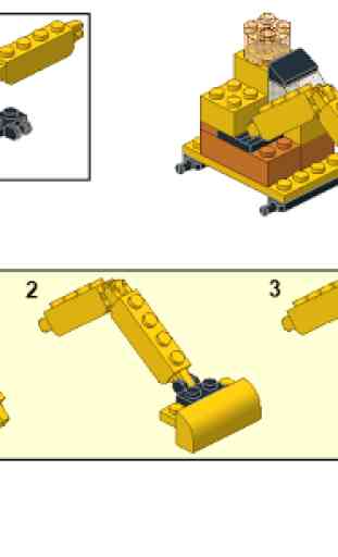 de instrucciones  excavadora para Lego 10698 2