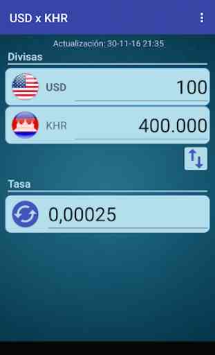 Dólar USA x Riel camboyano 1