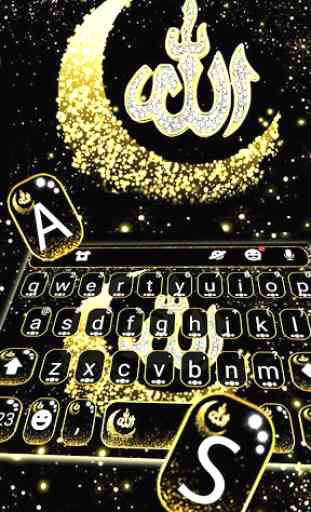 Glitter Allah Tema de teclado 2