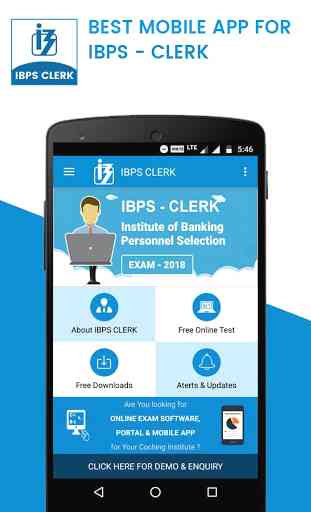 IBPS Clerk Banking Exam - Free Online Mock Tests 1