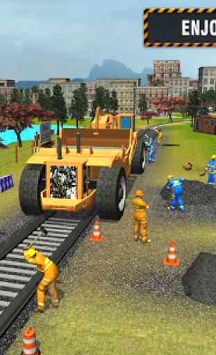 Indian Train City Drive Road Construction Sim 3