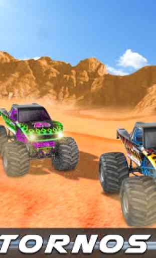 Monster truck offroad desierto raza 3d 4