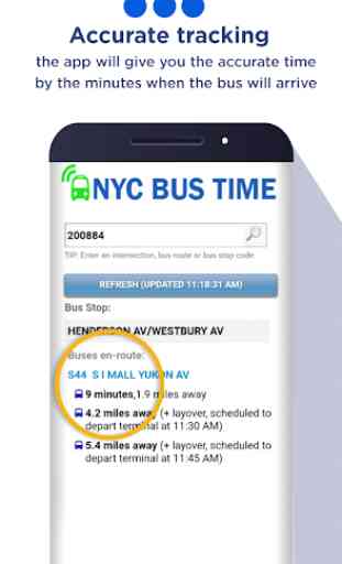 New York Bus Time App 1