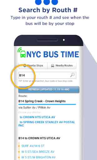 New York Bus Time App 2