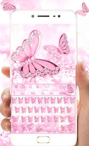 Pink Diamond Butterfly Keyboard 1