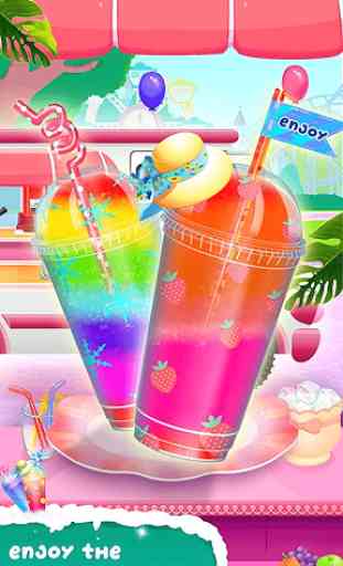Rainbow Frozen Slushy Maker: Ice Candy Slush Maker 4