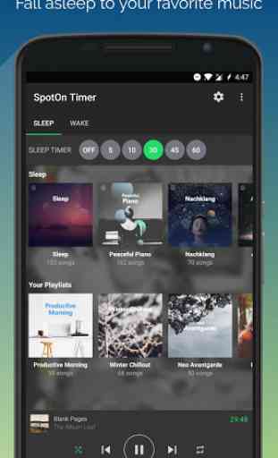 SpotOn -Temporizador Dormir-Despertar para Spotify 1