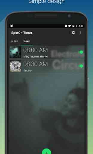 SpotOn -Temporizador Dormir-Despertar para Spotify 3