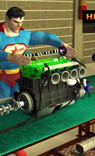 Superhéroes Coche Mecánico Simulador Motor Reparo 4