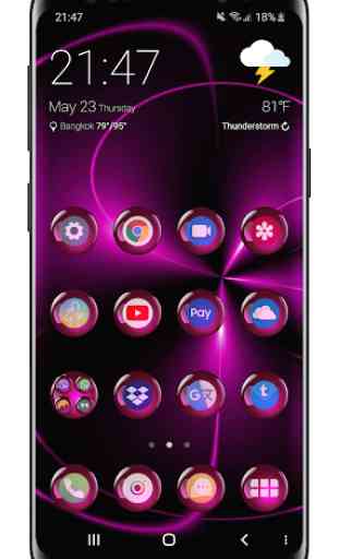 Theme Launcher - Spheres Pink Icon Changer Free 1