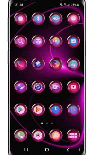 Theme Launcher - Spheres Pink Icon Changer Free 2