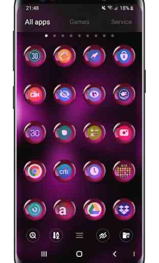 Theme Launcher - Spheres Pink Icon Changer Free 3