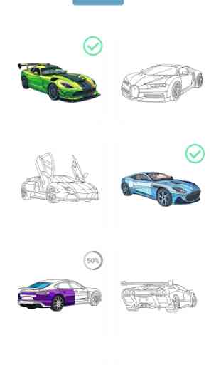 Coches Juegos de Pintar por Número - Cars Coloring 3
