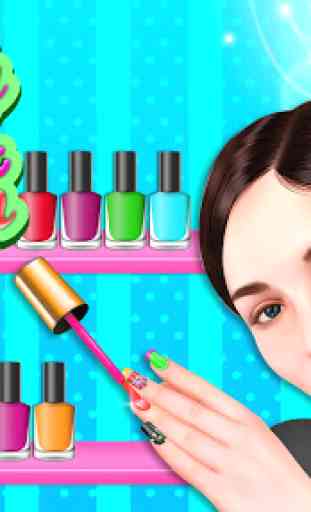 Diseño de uñas de belleza: salón moda para chicas. 2