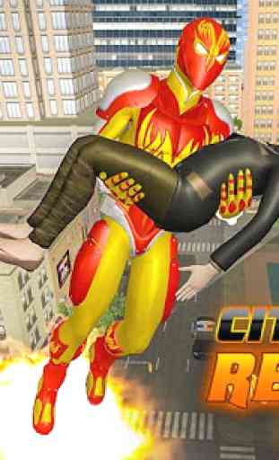 Flamear héroe volador superhéroe crimen luchador 3