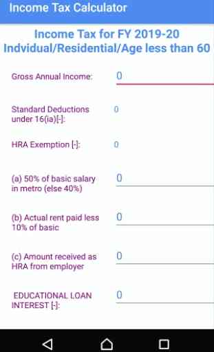 Income Tax Calculator 2019-20 2