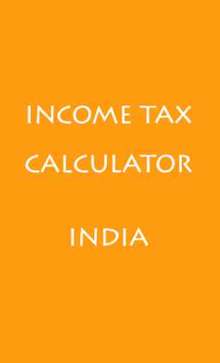 Income Tax Calculator - India 1