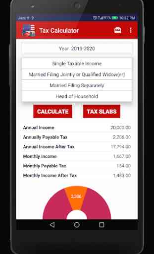 Income Tax Calculator USA (America) 2019 - 2020 3