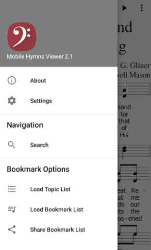 Mobile Hymns Viewer: 4-part sheet music viewer 1