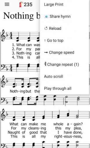 Mobile Hymns Viewer: 4-part sheet music viewer 3