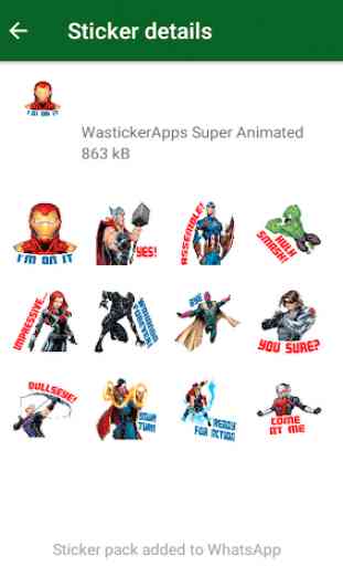 ☆Nuevos Stickers de Super Heroes (WAStickerApps) 2