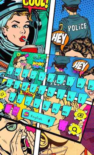 Pop Art Comics Keyboard Theme 1