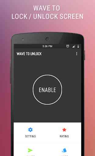 Wave To Unlock - Lock Screen 1