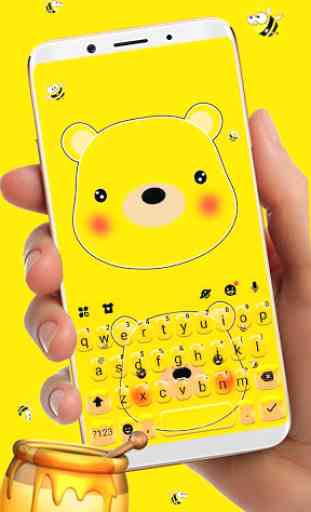 Yellow Honey Bear Tema de teclado 1