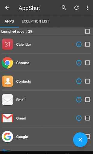 AppShut: Cerrar aplicaciones en ejecución 2