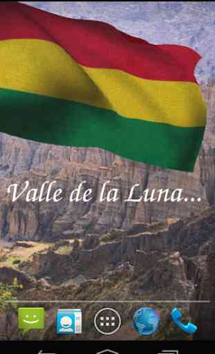 Bandera de Bolivia 3D Fondo animado 3