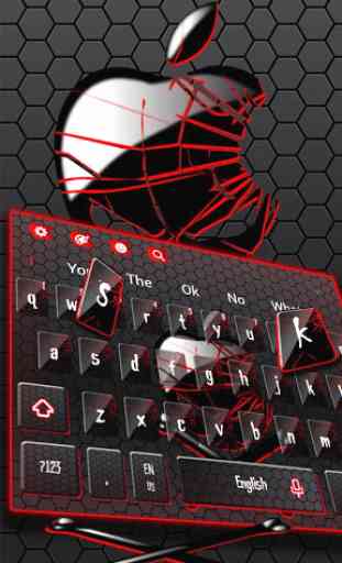 Black Skull Apple Keyboard Theme 1