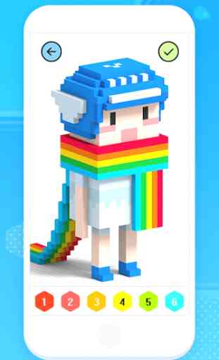 Color by Number 3D - Voxel Pixel Art Coloring Book 1