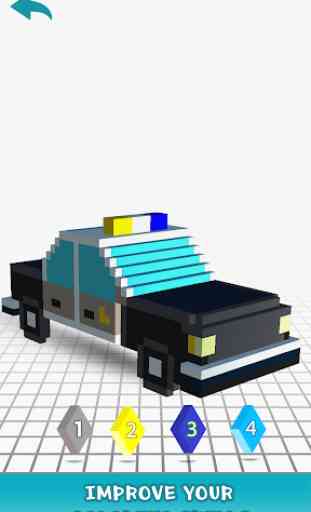 Color by Number 3D- Voxel Unicorn Sandbox Coloring 2