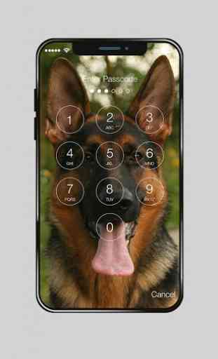German Shepherd Faithful Dog Lock Screen Password 2