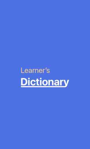 Learner's Dictionary English 1