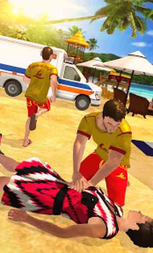 Lifeguard Beach Rescue Duty: Emergency Rescue Team 3