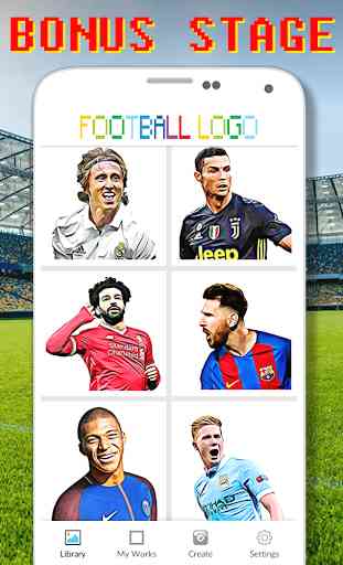 Logo de fútbol para colorear por número Pixel Art 4