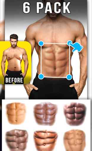 Man Abs Editor: Men Six pack, Eight pack man style 2