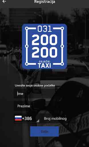 Osječki taxi – aplikacija za naručivanje 2