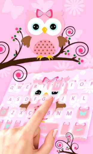 Pink Owl Tema de teclado 2