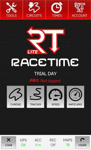 RaceTime - GPS Cronómetro LITE 2
