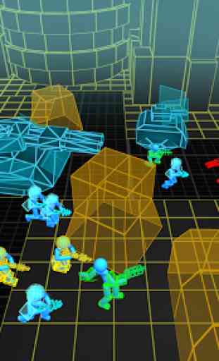 Stickman Simulador: Neon Tank Battle 3