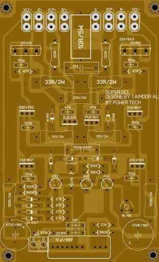 Tablero de circuito del amplificador de potencia 1