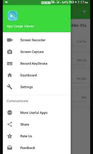 Usage Viewer for Android Screen Recorder Analyzer 1