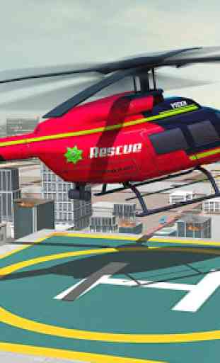Volador Helicóptero Rescate Ciudad 3