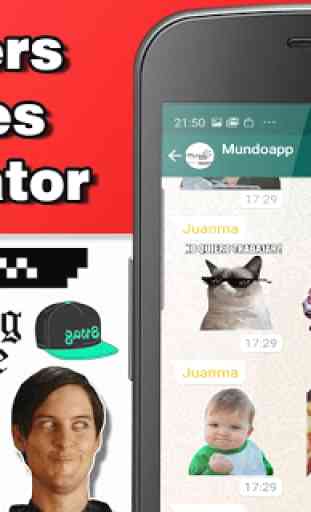 Wastickerapps Crear stickers memes para WhatsApp 1